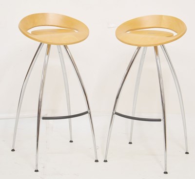 Lot 696 - Pair of Lyra Margis bar/breakfast stools