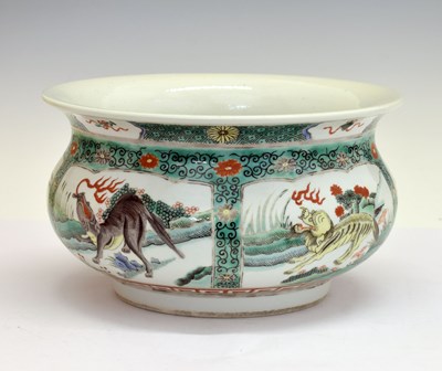 Lot 283 - Chinese Canton Famille Verte porcelain bowl