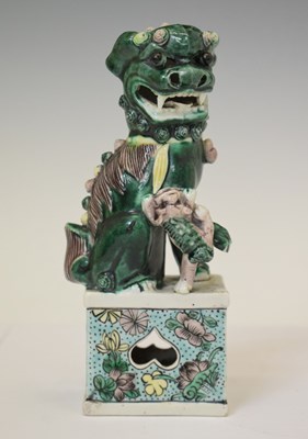 Lot 576 - Chinese Famille Verte porcelain Dog of Fo