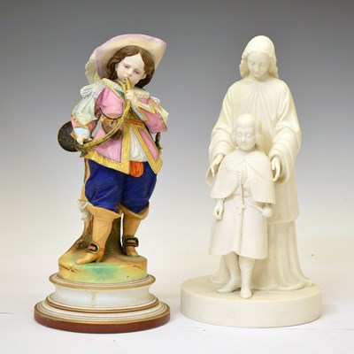 Lot 518 - Early 20th century French bisque figure horn player