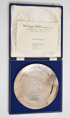 Lot 239 - Elizabeth II limited edition silver salver or plate commemorating Prince Charles