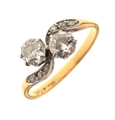 Lot 11 - 'Toi et Moi' diamond two-stone ring