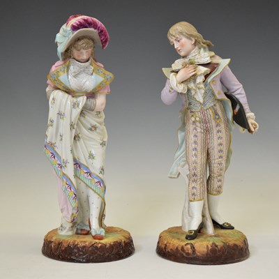 Lot 556 - Pair of late 19th century Continental porcelain figures