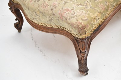 Lot 770 - Victorian walnut deep button back chaise longue
