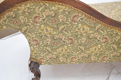 Lot 770 - Victorian walnut deep button back chaise longue