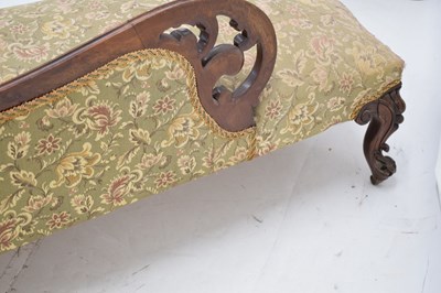 Lot 770 - Victorian walnut deep button back chaise longue