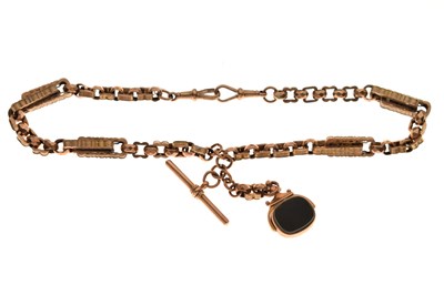 Lot 88 - Victorian fancy belcher link watch chain