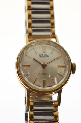 Lot 189 - Roamer - Lady's 18k watch head with stainless steel bracelet