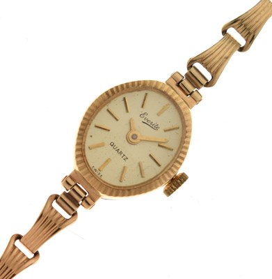 Lot 193 - Everite - Lady's 9ct gold cocktail watch