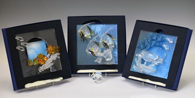 Lot 558 - Swarovski Crystal 'Wonders of the Sea' trilogy, comprising Harmony, Eternity, and Community