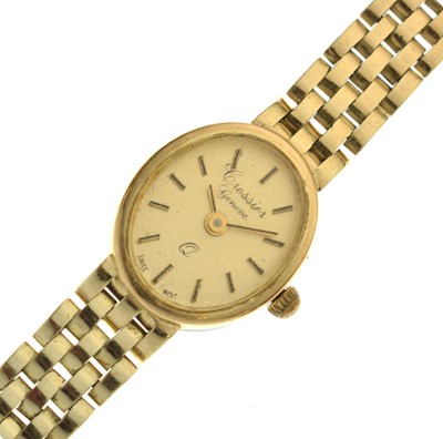 Lot 196 - Crossior - Lady's 9ct gold bracelet watch