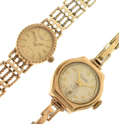 Lot 197 - Rotary - Lady's 9ct gold bracelet watch