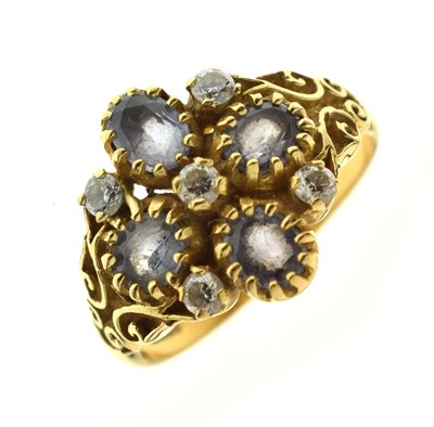 Lot 25 - 18ct gold sapphire and diamond dress ring