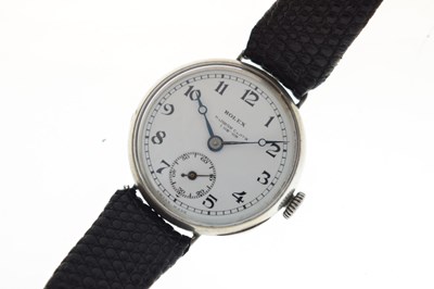Lot 76 - Rolex - 1920s lady’s silver cased wristwatch