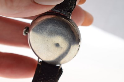 Lot 76 - Rolex - 1920s lady’s silver cased wristwatch