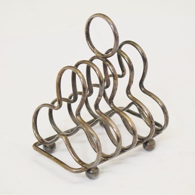 Lot 239 - George VI silver toast rack