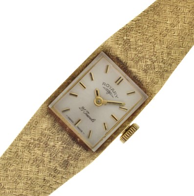 Lot 195 - Rotary - Lady's 14k integrated bracelet watch