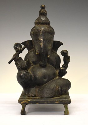 Lot 298 - East Asian bronze figure of Ganesh