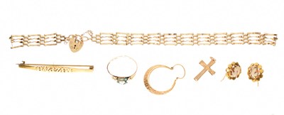 Lot 161 - Small quantity of 9ct gold jewellery