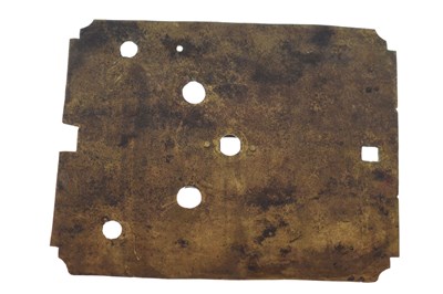 Lot 414 - Chew Valley Interest - Part late 17th century brass lantern clock, 'Cleaned By me Joseph Veale'