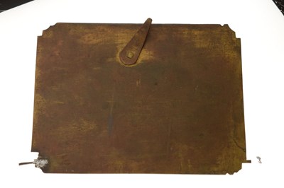 Lot 414 - Chew Valley Interest - Part late 17th century brass lantern clock, 'Cleaned By me Joseph Veale'