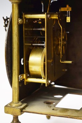 Lot 414 - Chew Valley Interest - Part late 17th century brass lantern clock, 'Cleaned By me Joseph Veale'
