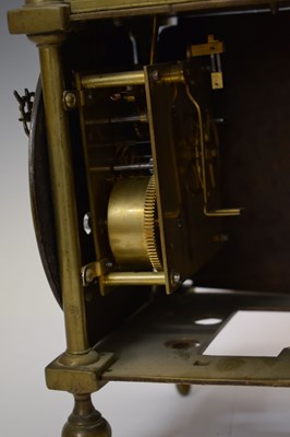 Lot 414 - Chew Valley Interest - Part late 17th century brass lantern clock, 'Cleaned By me Joseph Veale'