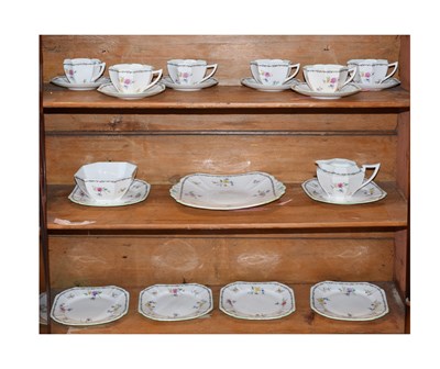 Lot 603 - Shelley part tea service in the Queen Anne shape