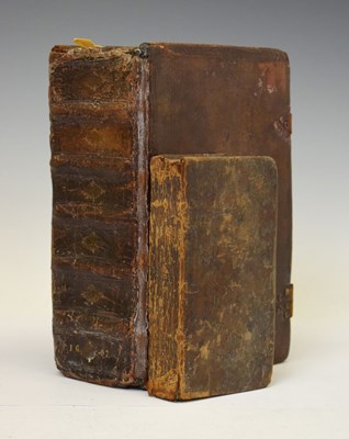 Lot 318 - 1607 Bible and 1673 Concordance to the Holy Bible, leather-bound