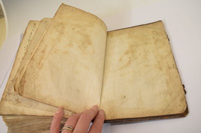 Lot 318 - 1607 Bible and 1673 Concordance to the Holy Bible, leather-bound