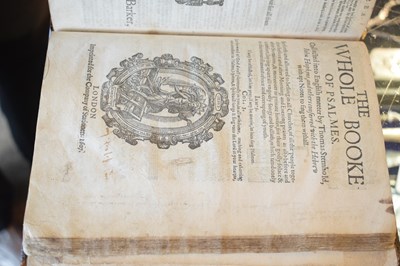 Lot 318 - 1607 Bible and 1673 Concordance to the Holy Bible, leather-bound