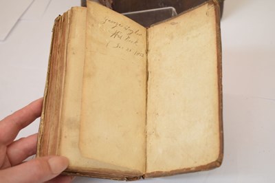 Lot 318 - 1607 Bible and 1673 Concordance to the Holy Bible, leather-bound