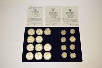 Lot 282 - Eleven USA silver dollar coins together with a small quantity of American coinage