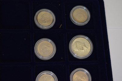 Lot 282 - Eleven USA silver dollar coins together with a small quantity of American coinage