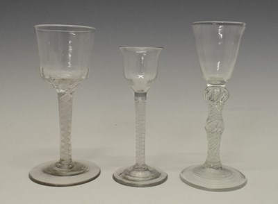 Lot 370 - Three 18th century drinking glasses