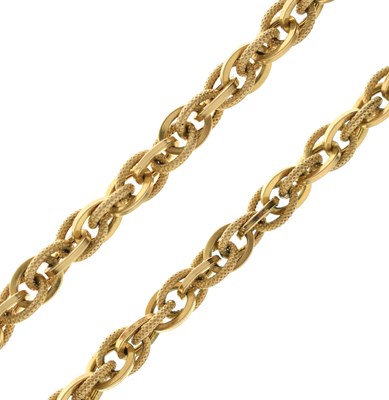 Lot 106 - 9ct gold fancy link necklace