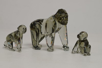 Lot 573 - Swarovski Crystal Collector's Society 'Endangered Wildlife' Gorillas 2009