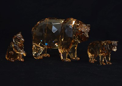 Lot 564 - Swarovski Crystal Collector's Society Arcadia 2017, and two Swarovski bear cubs