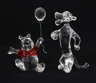 Lot 569 - Two Swarovski Crystal Disney Elements figures; Winnie the Pooh and Tigger