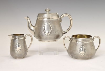 Lot 108 - Victorian silver three-piece tea set