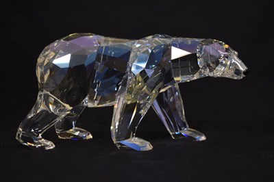 Lot 581 - Swarovski Crystal Siku Polar Bear 2011, and two Collector's Society polar bear cubs
