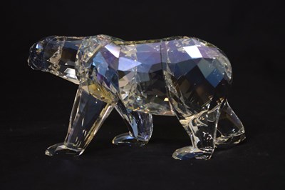 Lot 581 - Swarovski Crystal Siku Polar Bear 2011, and two Collector's Society polar bear cubs