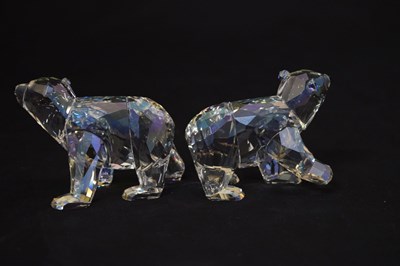 Lot 581 - Swarovski Crystal Siku Polar Bear 2011, and two Collector's Society polar bear cubs