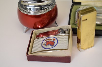 Lot 362 - Collection of lighters and Trench Art shell money box