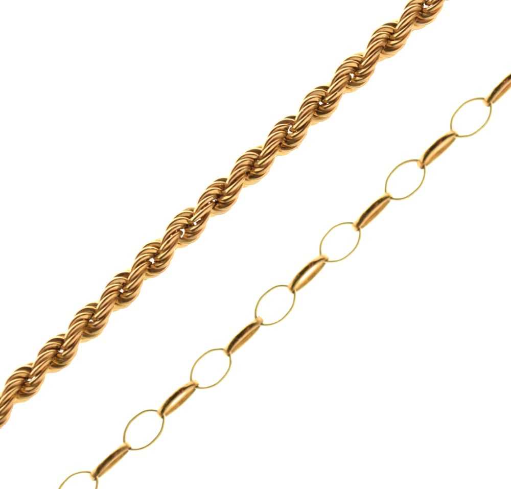 Lot 74 - Walker & Hall 9ct gold rope-link bracelet