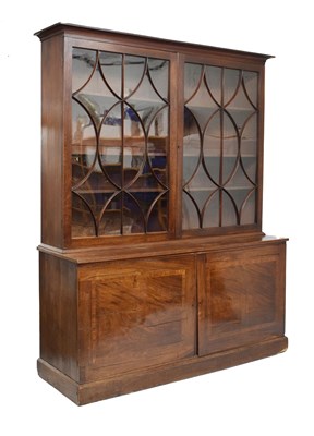 Lot 722 - George III mahogany library bookcase