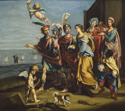 Lot 370 - Follower of Guido Reni – Oil on canvas – The Abduction of Helen