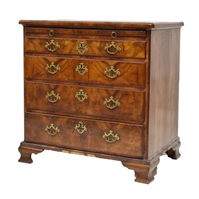 Lot 743 - 18th century walnut diminutive chest of drawers