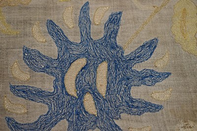 Lot 449 - Near Eastern embroidered Bocha or square cover