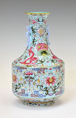 Lot 292 - Chinese Canton Famille Rose porcelain vase